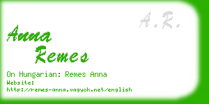 anna remes business card